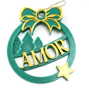 BOLA NAVIDAD PLANA AMOR