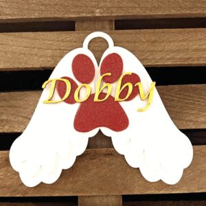 ADORNO ALAS HUELLA PERRO
