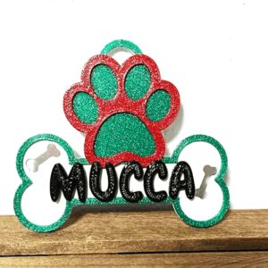 ADORNO NAVIDAD HUELLA PERRO